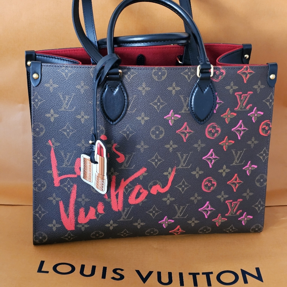 Louis Vuitton OnTheGo MM BAG Limited Edition Fall in Love Monogram Canvas Excell - Picture 12 of 16